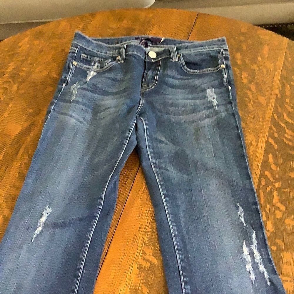Vigoss Medium Wash Distressed Bootcut Jeans - Picture 3 of 16